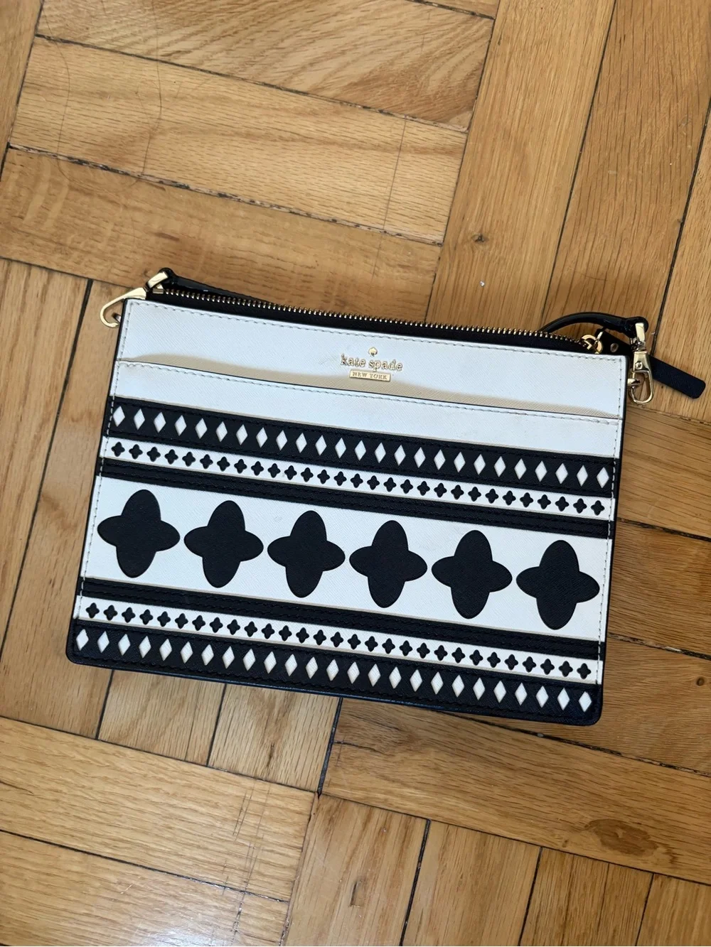 Kate Spade Black and White Patterned Crossbody